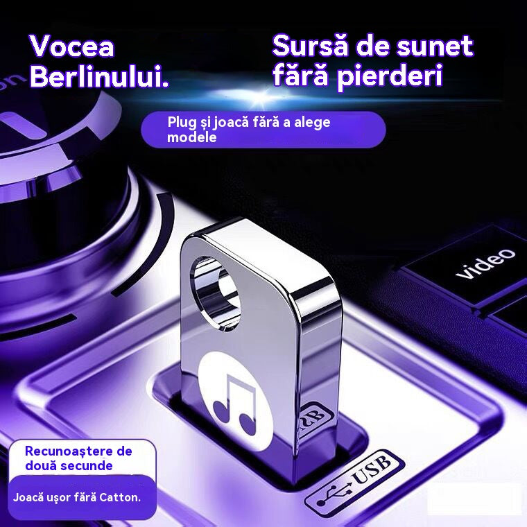 【Гореща разпродажба】🚗🎵🎵 【Музикално USB устройство】 Съхранява 3000 песни, 200 музикални видеоклипа и 6D звукови ефекти.