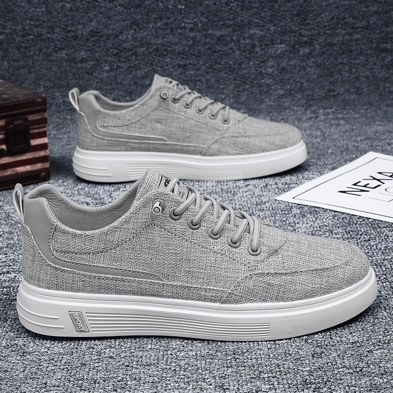 【39-44】【🔥💥50% de descuento】Zapatos de lona informales de lino transpirables, versátiles y modernos para hombre de verano