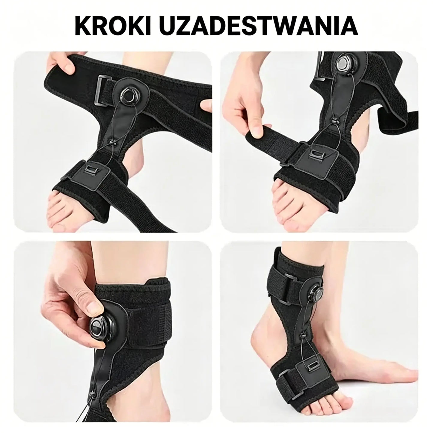💥 -50% 🦶【2 szt.】Orteza na Opadającą Stopę – Regulacja Pokrętłem, Stabilizacja i Komfort 24/7