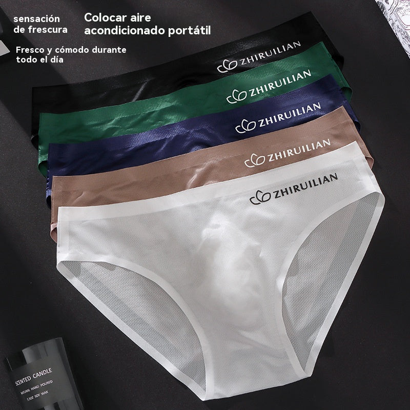 š„ Imprescindible diario š©²ćCompra 5 y recibe 5ćCalzoncillos slip de hombre de seda helada, ligeros y transpirables, cintura baja (45ā100 kg)