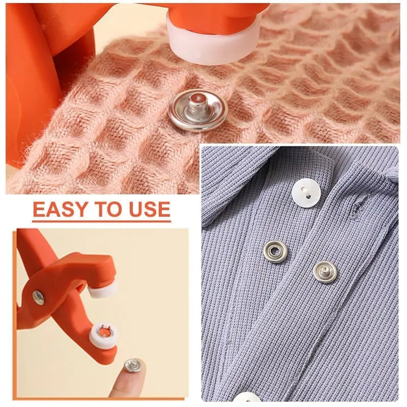 👕Alicates de instalación + 150 botones🧵 Pinza para Colocar Botones sin Coser + 150 botones Incluidos – ¡ Repara tu Ropa en Segundos! ✨