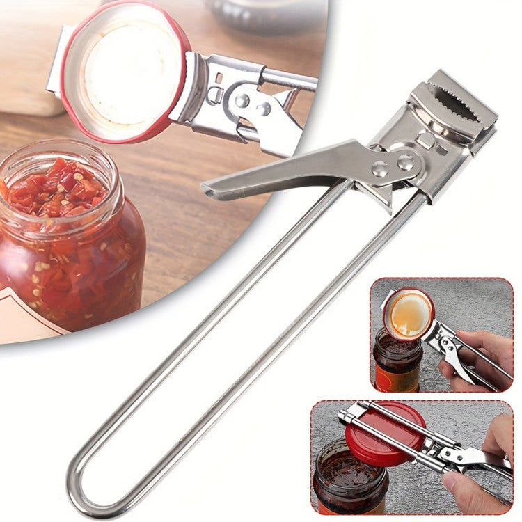 🌈Oferta especial 43% de descuento🔥【Compra uno y llévate otro gratis】🥫Abridor de botellas ajustable de acero inoxidable multifuncional creativo🥗Puede abrir latas y mermeladas