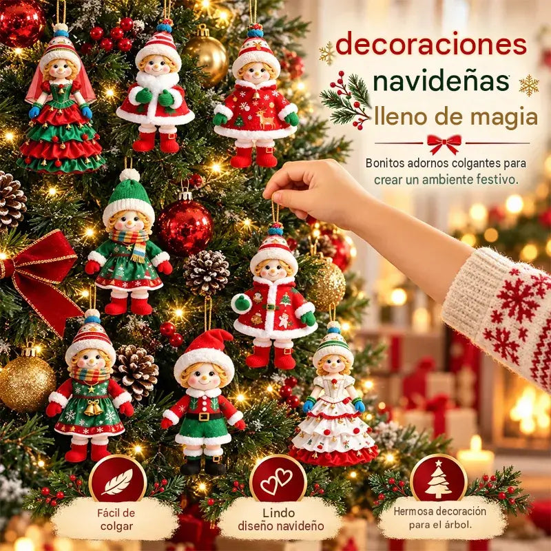 🎄【20 piezas】🎅Adorables decoraciones navideñas✨