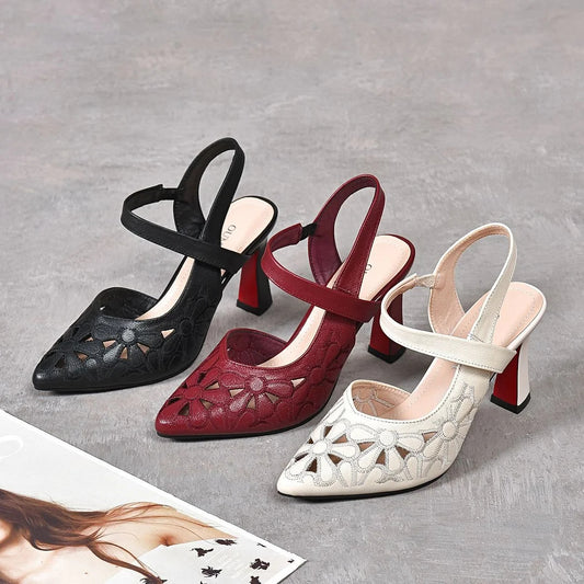 💌39% de descuento💓【35-41】2025 nuevo estilo stiletto costura cómoda color sólido temperamento monocromático tacones altos puntiagudos