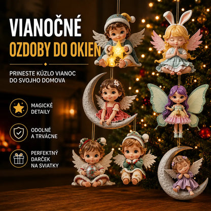 【10/20 kusov】Drevený anjelik - vianočná dekorácia do domácnosti