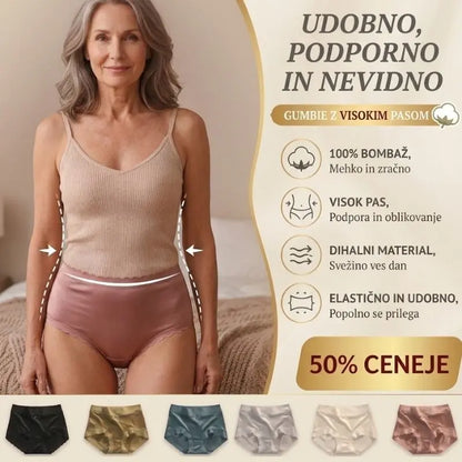 【Zestaw 6 części】 Majtki z jedwabiu satynowego premium Ice Silk