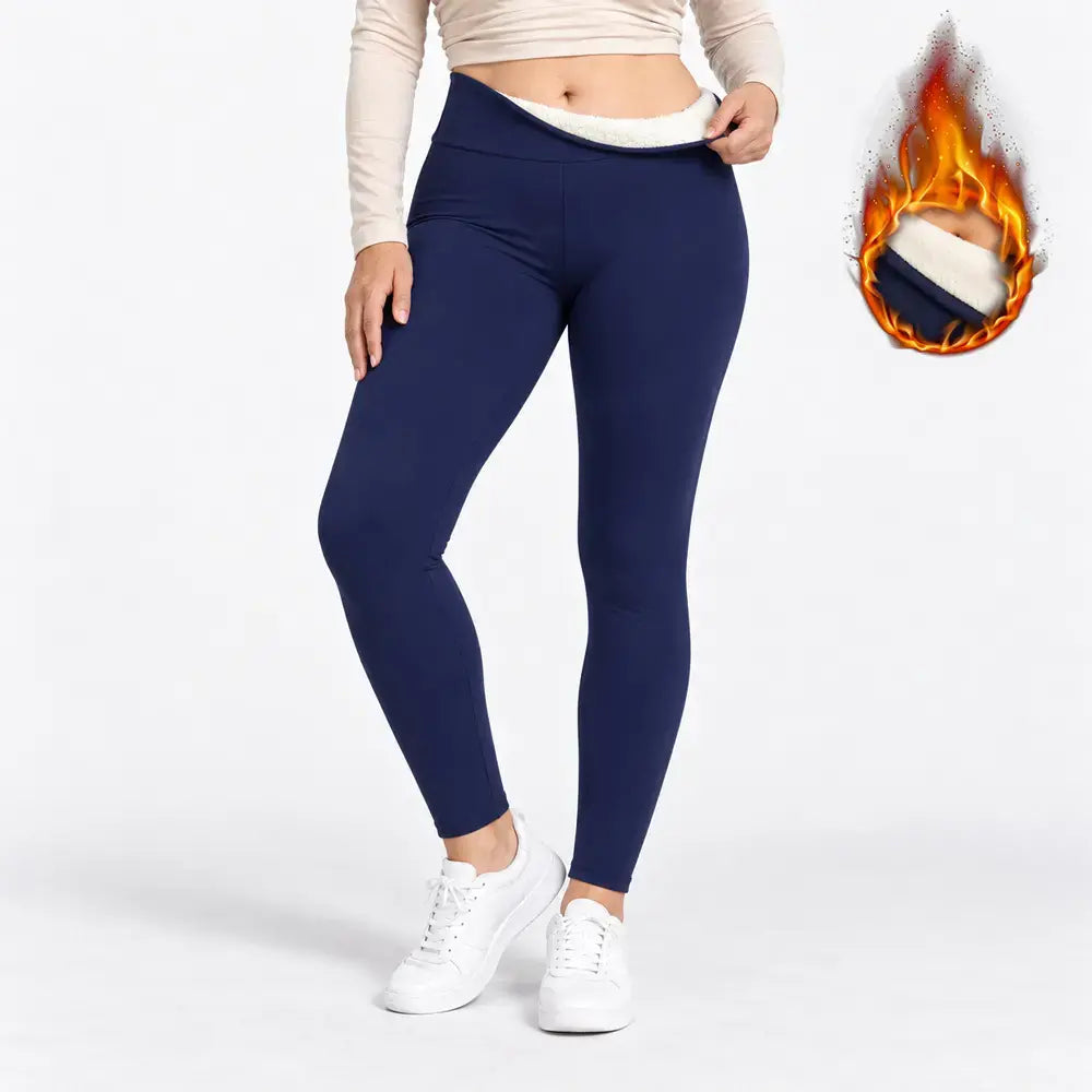 【S-2XL】Zimowe legginsy termiczne z wysokim stanem i efektem modelowania brzucha