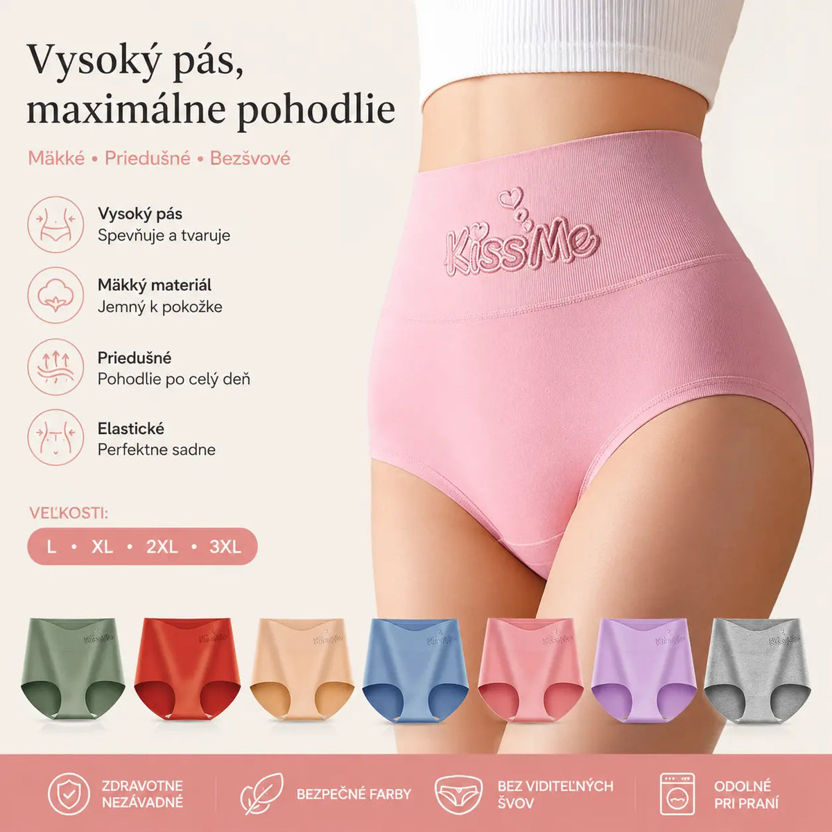 Nadzvednutí hýždí s vysokým pasem z vysoce kvalitní bavlny✨️ （45-105 kg）