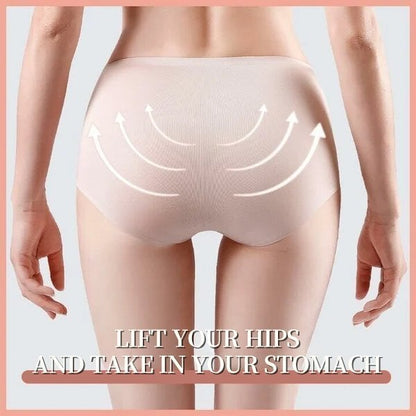 🛒【Compra 3 y llévate 3 gratis】Bragas invisibles de seda helada de talle medio para mujer