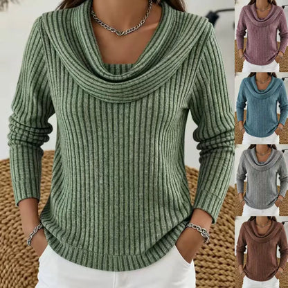 💥💥【S-3XL】Nový ležérní volný pletený top s dlouhým rukávem