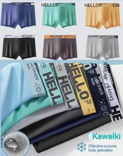 🔥【6 piezas】🩲Ropa interior de seda helada de algodón antibacteriano para hombre