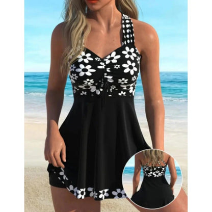 【50% POPUSTA】🌴🏖️👙【S-6XL】Elegantni kupaći kostim velikih dimenzija s printom za žene, 🏖️ pogodan za plažu, sunčanje, plivanje, zabavni park, kupanje u termalnim izvorima