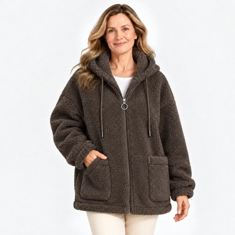 🔥✨【M-4XL】2026 Zimowa nowa moda damska pluszowa wełniana polarowa kurtka z kapturem