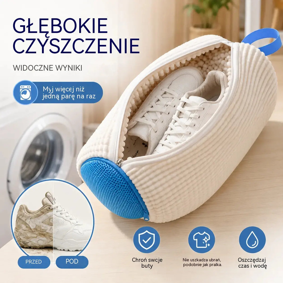 🔥【Kup 1, otrzymaj 1 gratis】⚡ Sprzedano ponad 50 000 sztuk! 💦👞Szczotka do butów z miękkim i grubym włosiem, odpornym na odkształcenia oraz worek na buty, służąca do czyszczenia obuwia