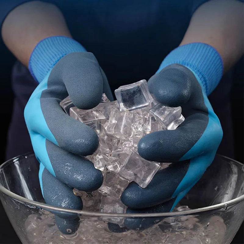 【Compra uno y llévate otro gratis】🧤Guantes de trabajo unisex de látex grueso y cálidos para invierno✅Impermeables, resistentes al frío, cálidos y cómodos