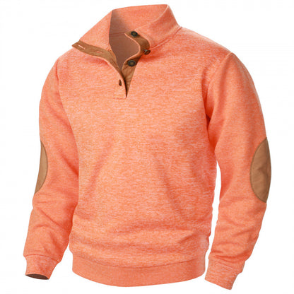 💥Nueva Sudadera de Cuello Alto para Hombre 💥– Estilo casual, cómoda y cálida, con detalles de cuero
