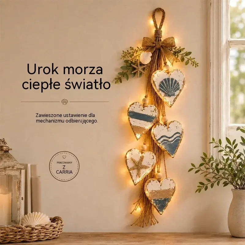 ✨ Rozświetl swój dom romantyczną atmosferą! Wisząca dekoracja w kształcie serca z wbudowanym oświetleniem LED! 💖🏡