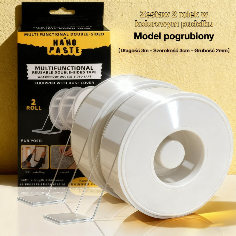 💧【2 komada】Visoko prianjajuća dvostrana nano traka, prozirna akrilna traka, vodootporna i otporna na prašinu