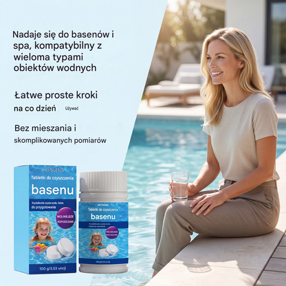 🔥Kup 1, a 1 dostaniesz gratis (2 butelki) Musujące tabletki do czyszczenia basenów
