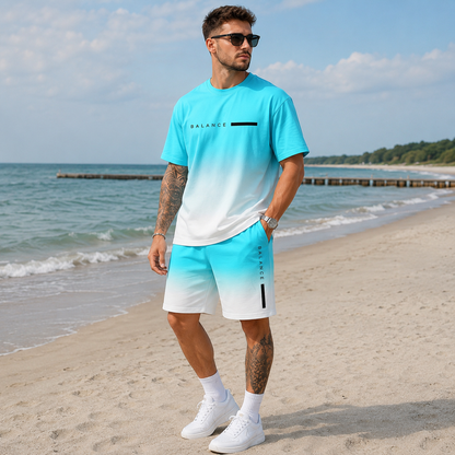 【S-5XL】Letni, oddychający, swobodny męski garnitur na plażę，Sucha tkanina zapewnia chłód