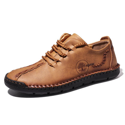 【38-48】Nowe, duże, męskie, skórzane buty codzienne, lekkie i przewiewne.