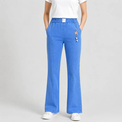 🔥👖【M-4XL】Dámske strečové džínsy s vysokým pásom - štýlové a ležérne