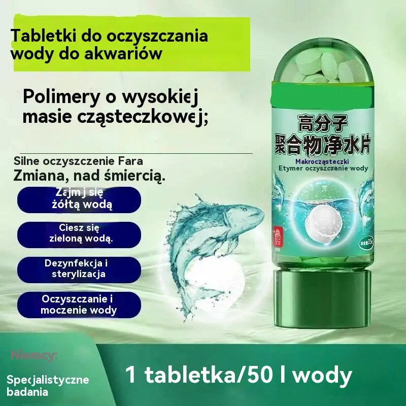 【Kup 1, a 1 dostaniesz gratis】💦🐟Tabletki oczyszczające polimery ｜Szybko usuwają chlor i stabilizują wodę ｜Podmiana wody w akwarium bez osadzania się wody