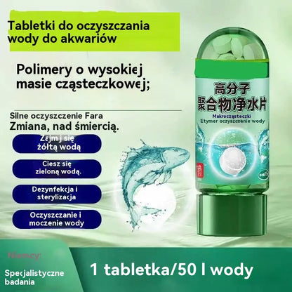 【Kup 1, a 1 dostaniesz gratis】💦🐟Tabletki oczyszczające polimery ｜Szybko usuwają chlor i stabilizują wodę ｜Podmiana wody w akwarium bez osadzania się wody