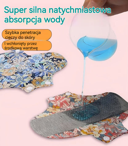 【🔥5 sztuk – 50% zniżki, oferta limitowana】 Wielorazowe wkładki higieniczne do bielizny z bawełny grafenowej – antybakteryjne i zmywalne