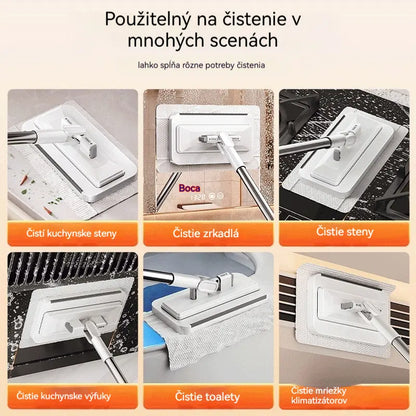 🔥【4-dielna sada】Multifunkčný mop s klipsom na handričku, nový domáci mop bez potreby prania