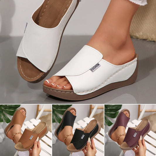 【Ponuda】 👡 【36-43】 2025. Nova europska i američka moda papuča na klin za plažu s ribljim ustima