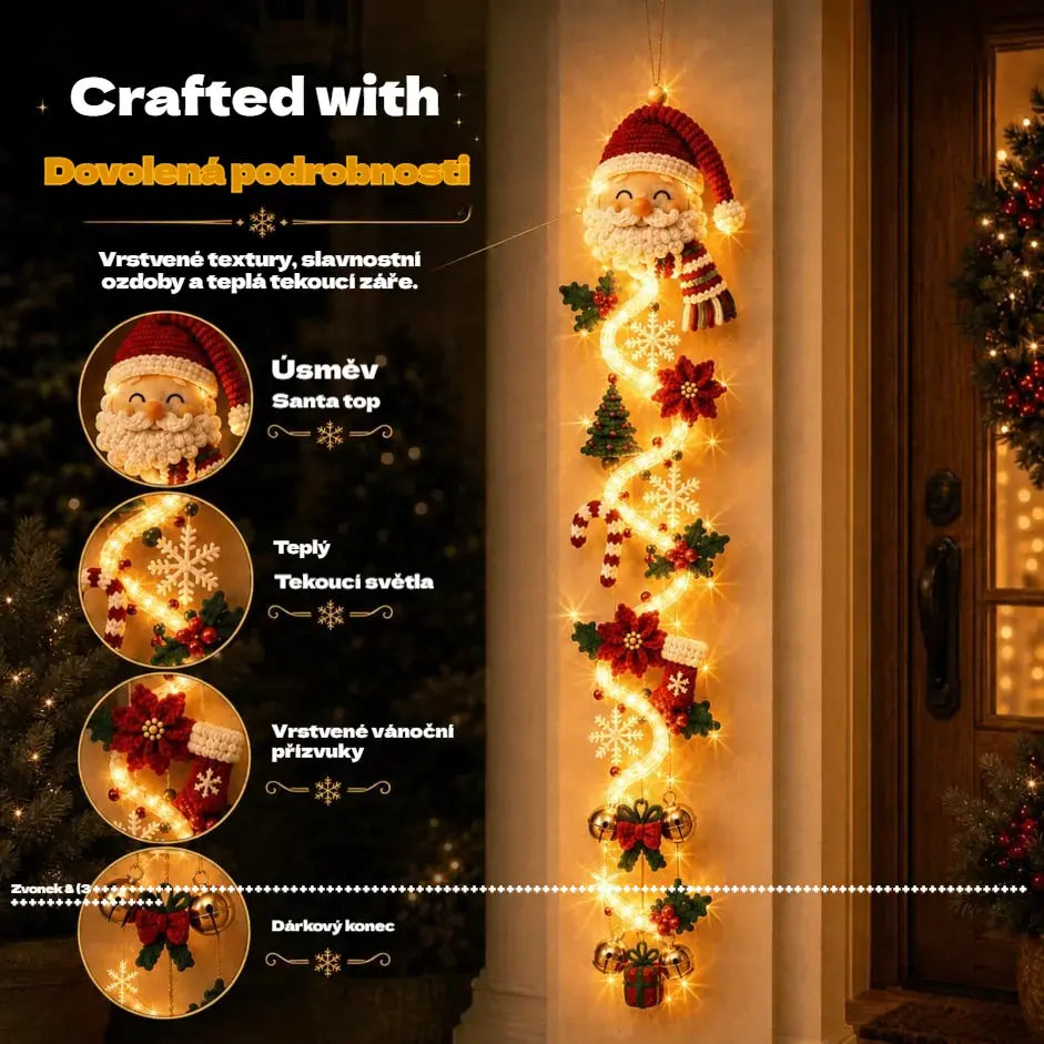 🎄🎃Posledný deň! 🎅Užite si 50% zľavu na svietiace vianočné ozdoby na dvere!
