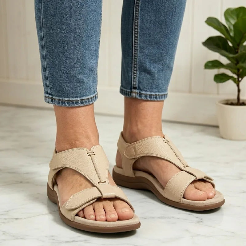 💕【Tallas 36-43】Sandalias planas de verano, modernas, suaves e informales, con soporte para el arco del pie.