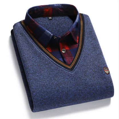 🔥👔【M-4XL】Мъжко есенно-зимно ново кадифено дебело топло плетено яке