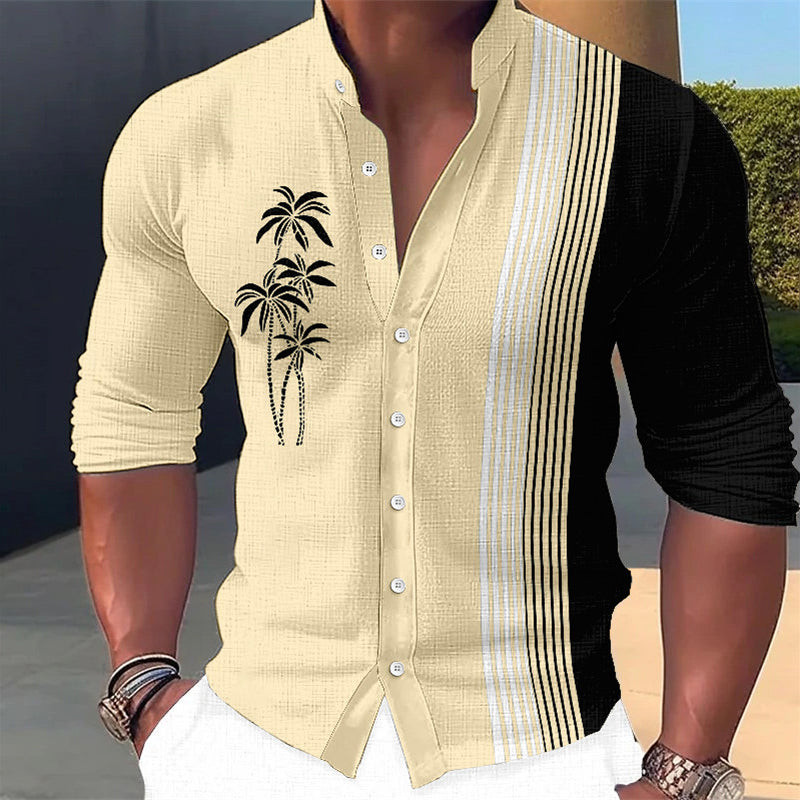 🌹👔【50% zniżki】💖【S-6XL】Męska, modna, nowa, czysta bawełniana, drukowana koszula świąteczna
