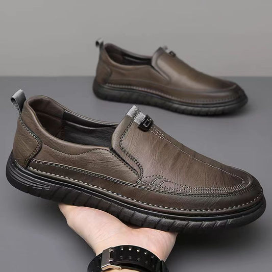 ❤️❤️【39-44】👞Zapatos casuales de piel, suela suave, antideslizantes