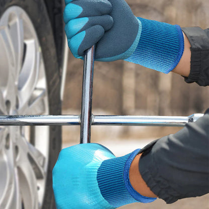 【Compra uno y llévate otro gratis】🧤Guantes de trabajo unisex de látex grueso y cálidos para invierno✅Impermeables, resistentes al frío, cálidos y cómodos