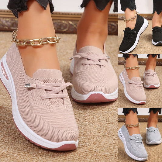 【36-41】Zapatos deportivos de mujer, zapatos planos, zapatos de mamá, zapatos de lona sin cordones