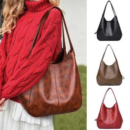 【Popust od 50%】💖👜💖2025 nova europska i američka mekana kožna torba velikog kapaciteta, višeslojna pohrana