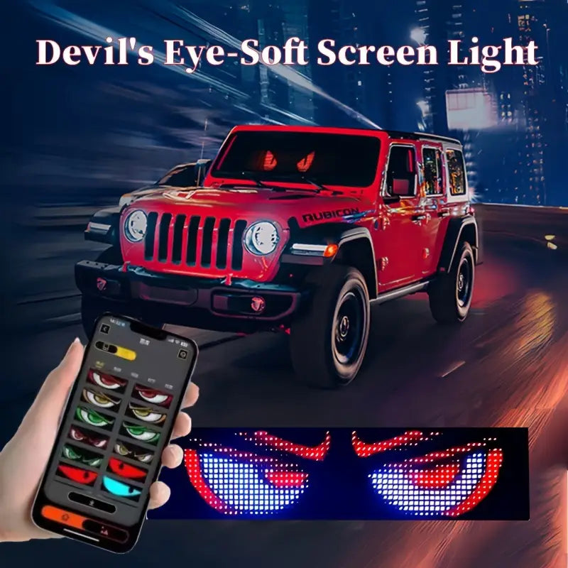 💡🎫Ultra tanak i fleksibilan mekani LED zaslon za automobil. Fleksibilan i vodootporan. Može se koristiti za podsjetnike s emotikonima za automobile, koncertne bannere i zabavne ukrase za rođendan.