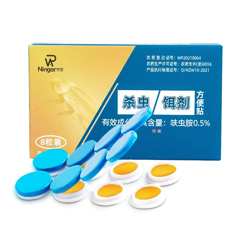 🔥【Compra 3 cajas y llévate 2 gratis.】Parche de cebo de gel fuerte para matar cucarachas.Abre la tapa y úsalo inmediatamente para eliminar nidos de cucarachas.