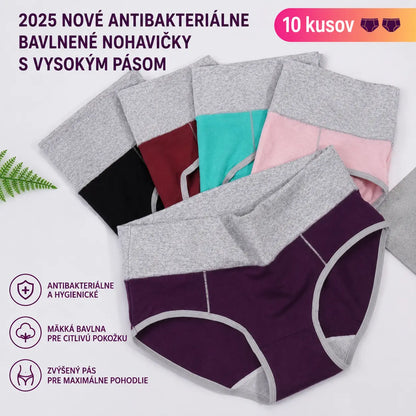 🔥🔥 Antibakteriálna spodná bielizeň s vysokým pásom vyrobená z čistej bavlny, ktorá absorbuje vlhkosť ✨️40KG-110KG