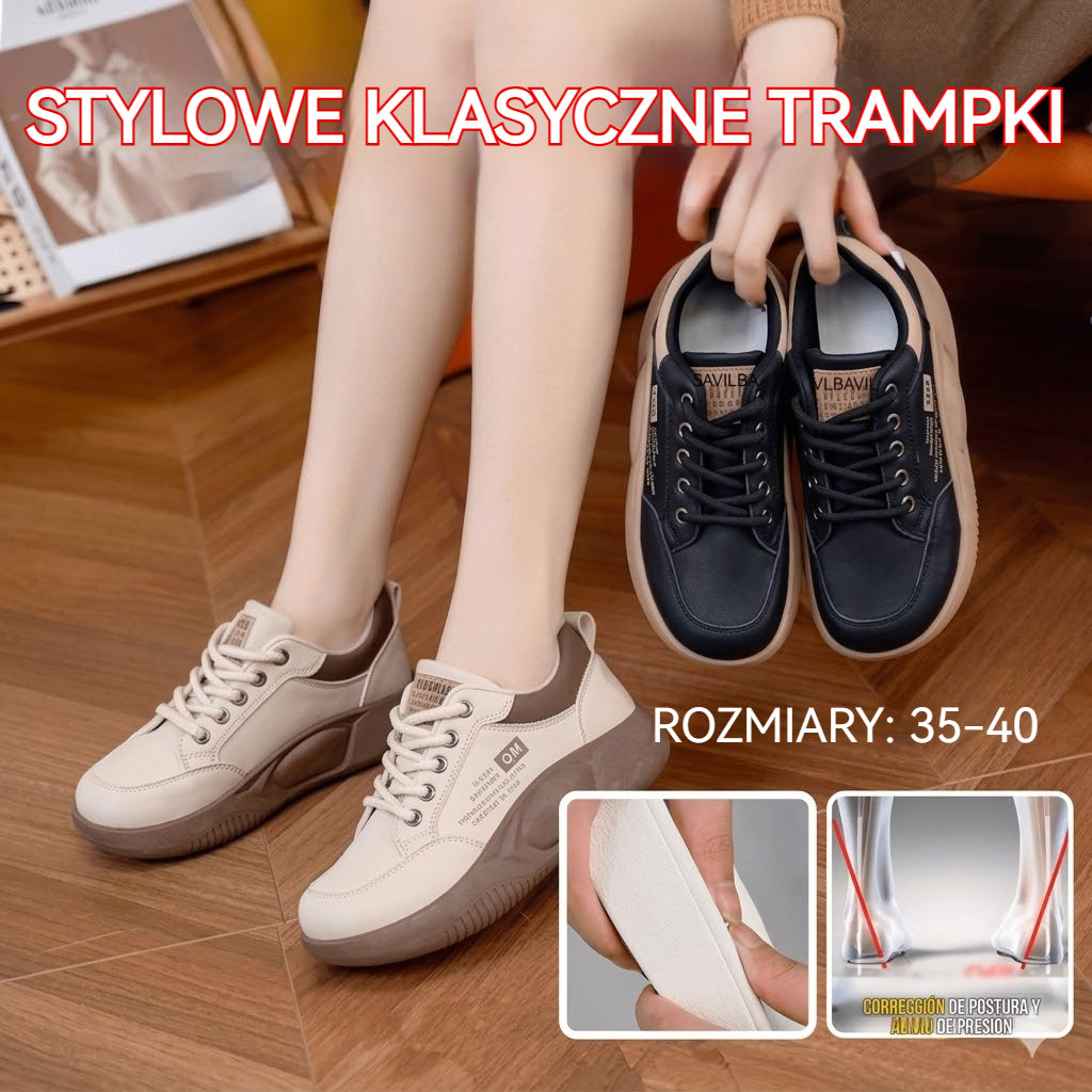 🏆【Zniżka ograniczona czasowo】【35-40】👟Nowoczesne sneakersy casualowe na grubej podeszwie, Model 2026