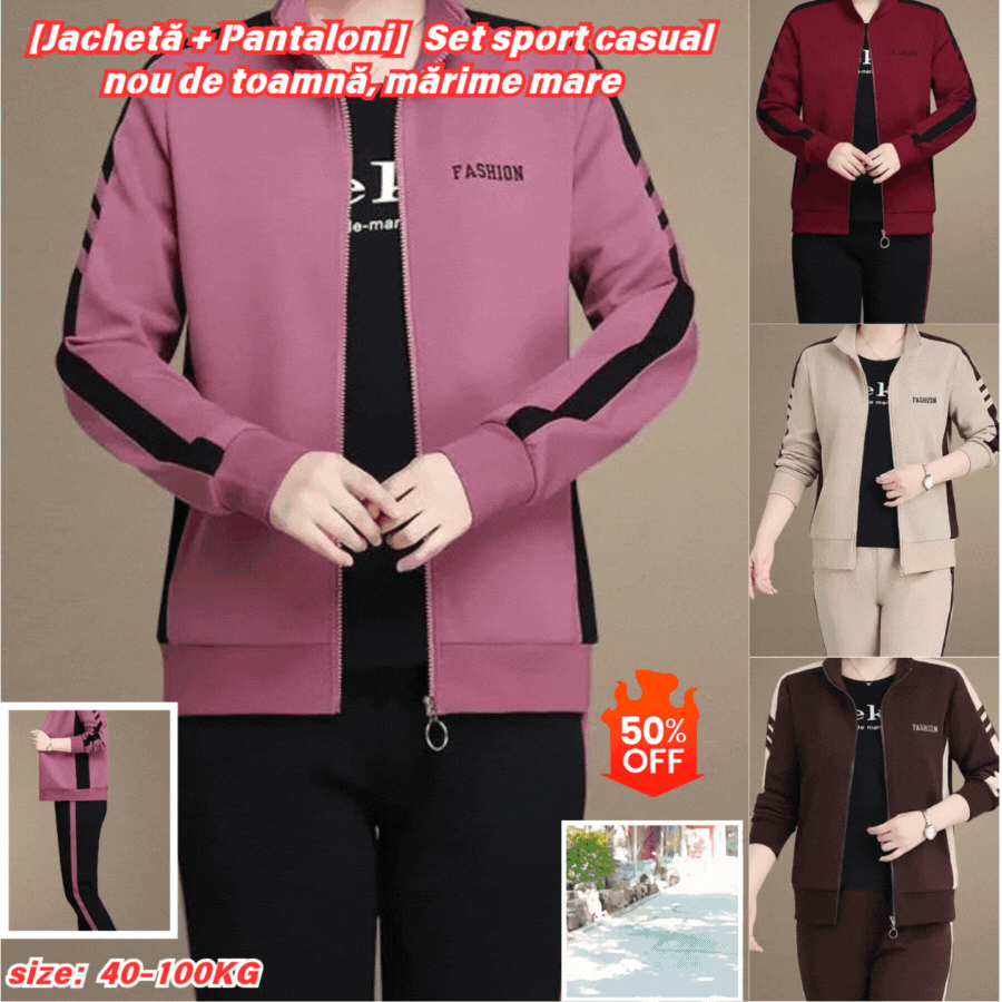 🔥【Novi dolasci za jesen i zimu】🔥【M-5XL】【Jakna + Hlače】😍 Moderna nova jesenska ležerna sportska odijela većih veličina