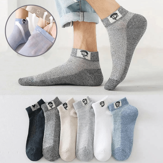 🧦Compra 5 y llévate 5 gratis [35-42] Calcetines desodorantes transpirables de verano para hombre 2025.