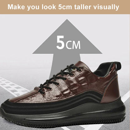 🔥【Oferta ograniczona czasowo】【Rozmiary 38-44】Luksusowe trampki z wytłoczonym wzorem krokodyla, wygodna amortyzacja, niewidoczne zwiększenie wzrostu