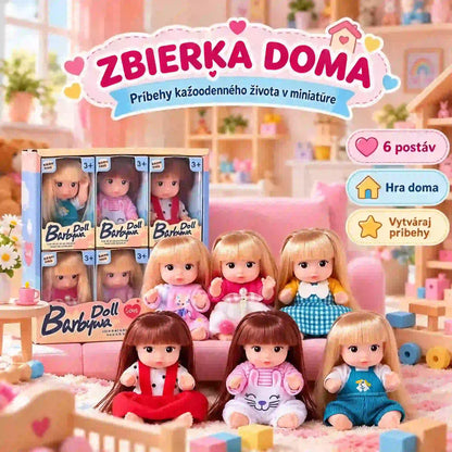 👸 Sada miniatúrnych zberateľských bábik pre dievčatká · Dlhé vlasy a pohyblivé kĺby · Séria Princezné a séria Casual · Perfektný darček!