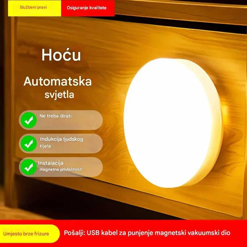 🏡💡 【Kupite jedan, dobijte jedan gratis】 Bežično pametno noćno svjetlo sa senzorom pokreta – praktično, praktično i jednostavno za punjenje.
