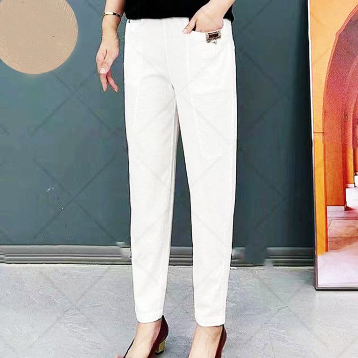 🔥50% de descuento en oferta🔥【M-6XL】Pantalones casuales versátiles ligeramente elásticos de talla grande para mujer