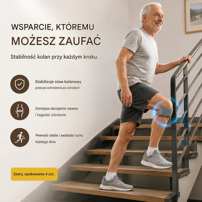 4 pary za jedyne 99 zł 🏃‍♀️ Sportowe stabilizatory kolan 👉 Kolana potrzebują czasu na regenerację, a ten sprzęt zapewnia niezbędne wsparcie.